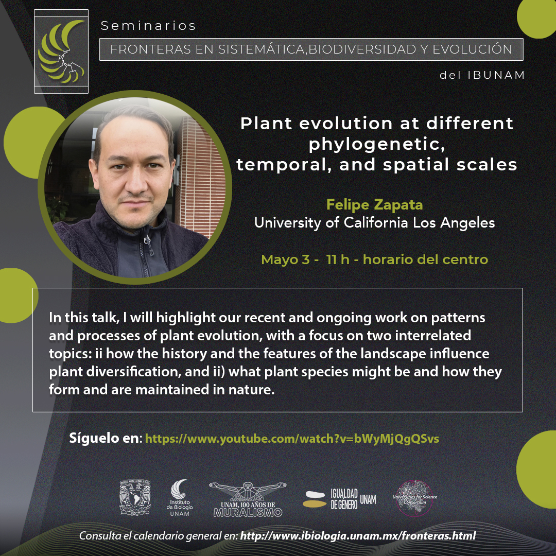 Plant evolution at different phylogenetic, temporal, and spatial scales - Instituto de Biología, UNAM